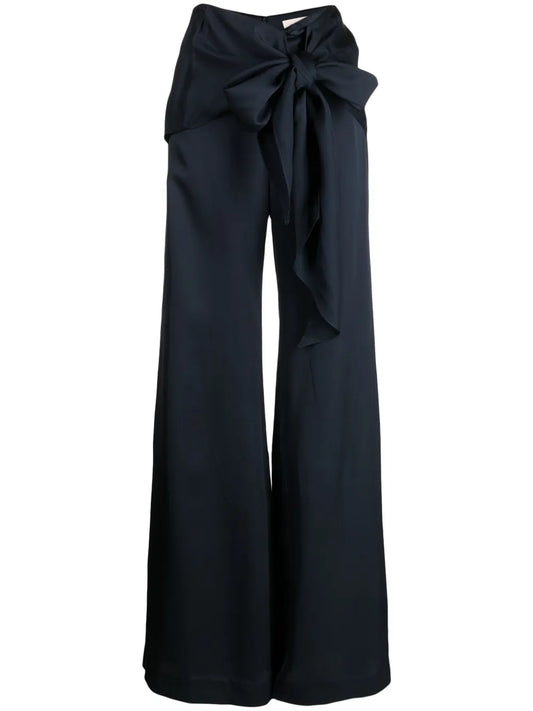 Noa Satin High-Waisted Trousers