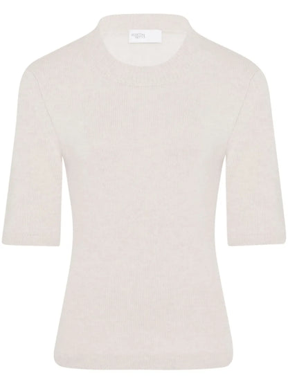 Crew-Neck Ribbed-Knit Top
