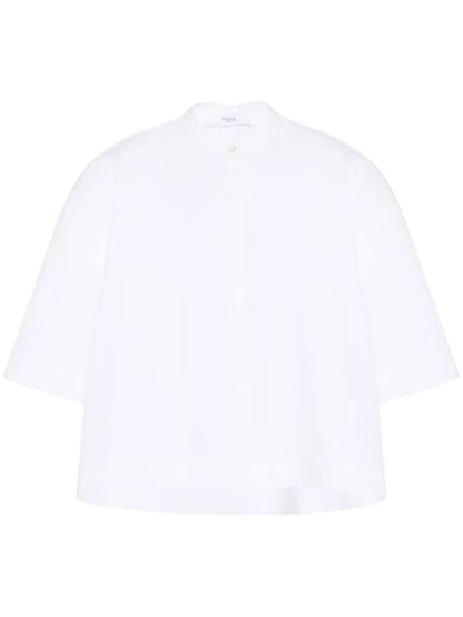 Cropped Poplin Shirt