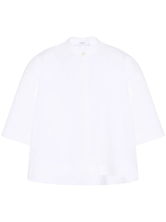 Cropped Poplin Shirt