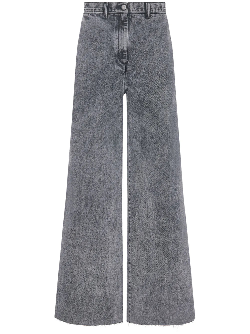 Acid-Wash Wide-Leg Jeans