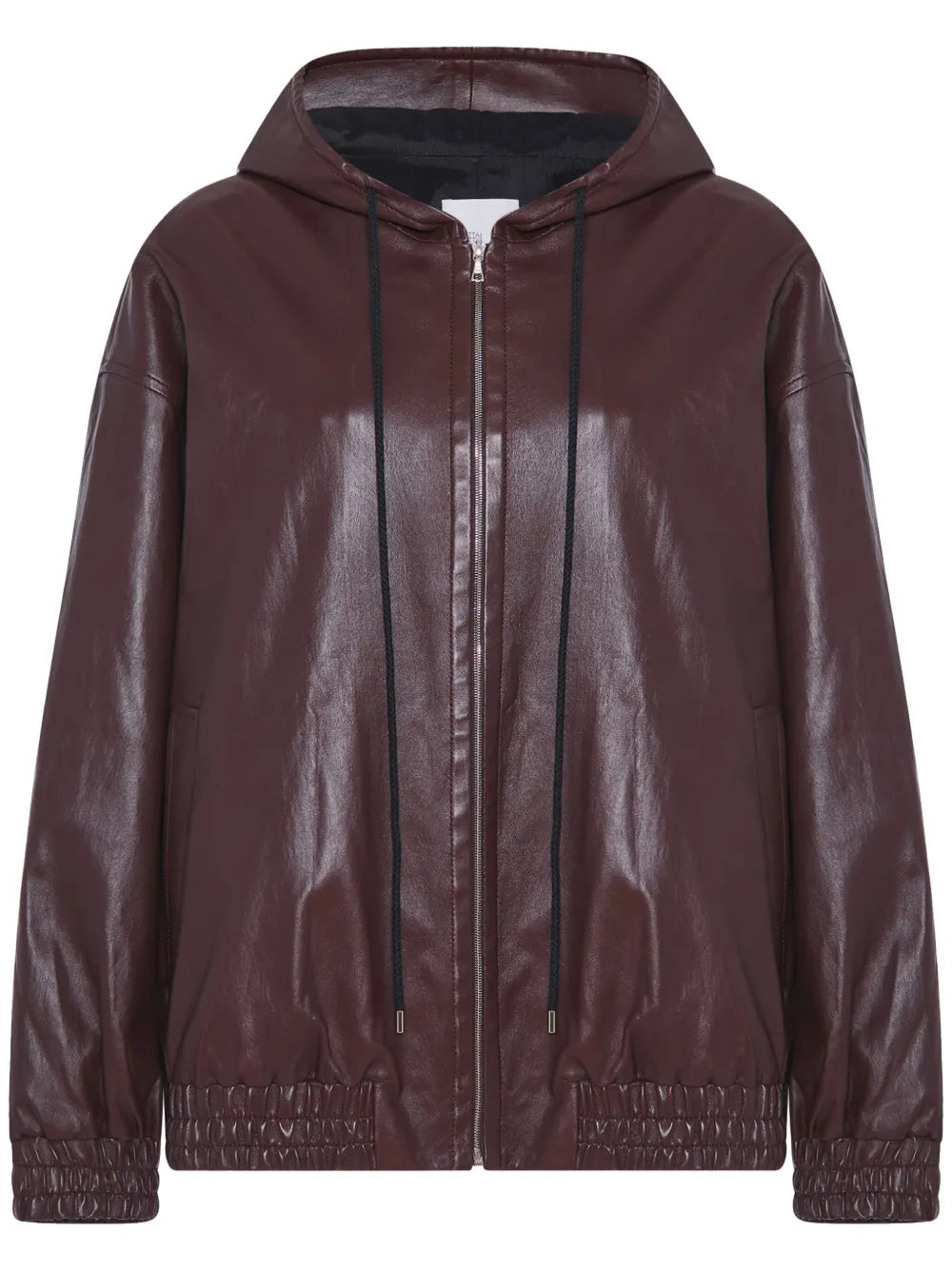 Plonge Leather Hooded Jacket