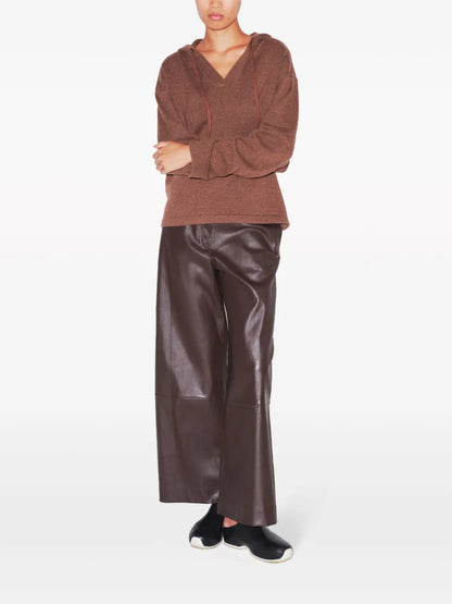 V-Neck Drawstring Hoodie