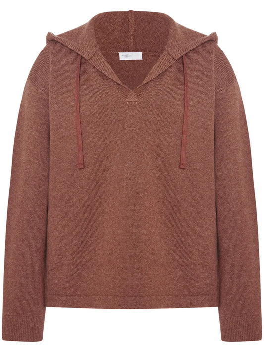 V-Neck Drawstring Hoodie