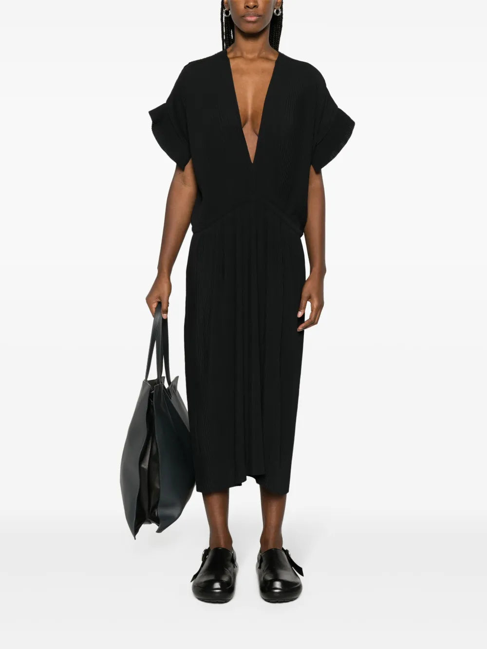 Transit Plissé-Crepe Midi Dress