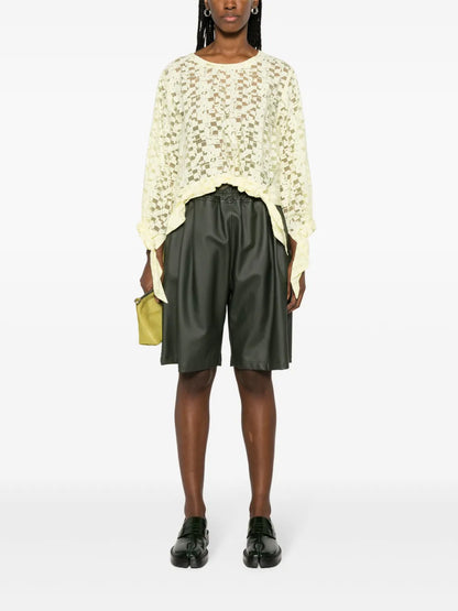 Bulk Geometric-Pattern Sheer Blouse