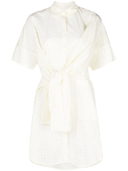Fold Broderie-Anglaise Shirtdress