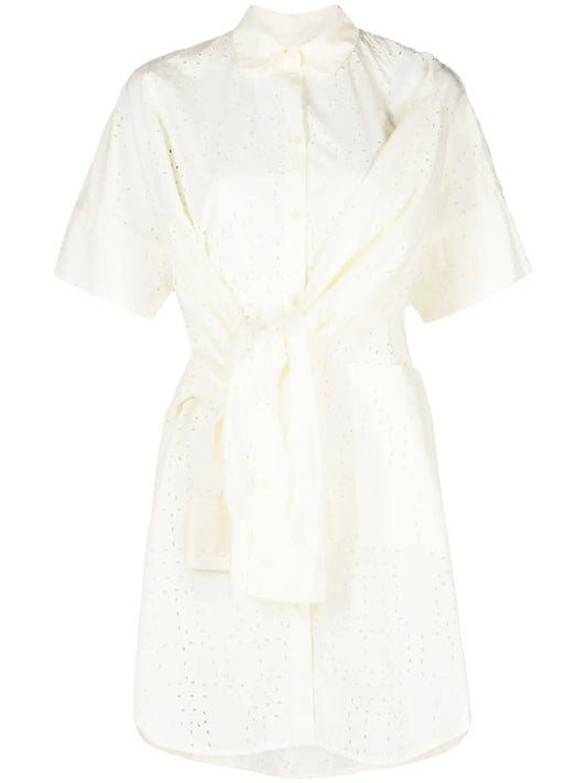 Fold Broderie-Anglaise Shirtdress