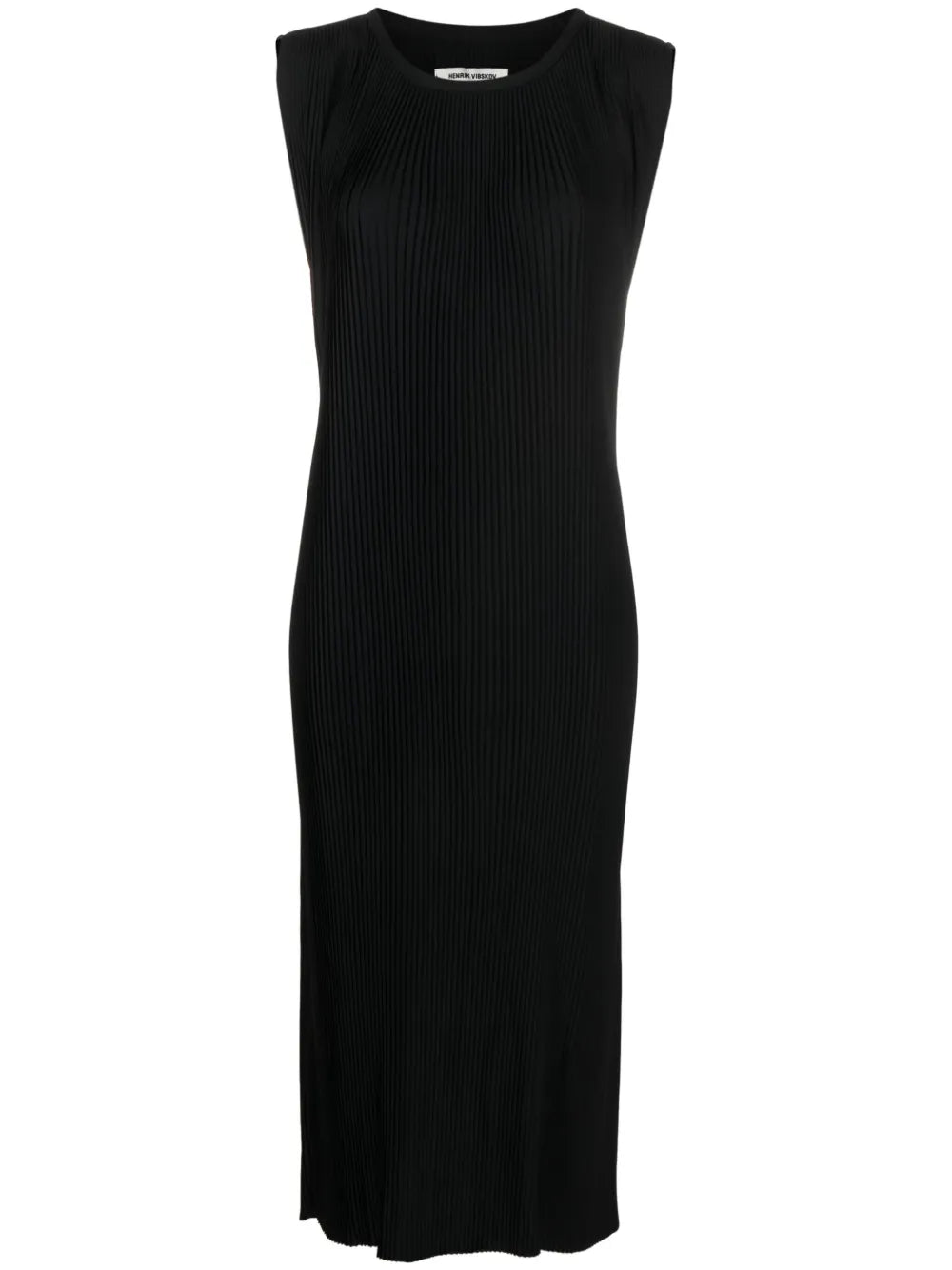 Pull Plissé-Crepe Midi Dress