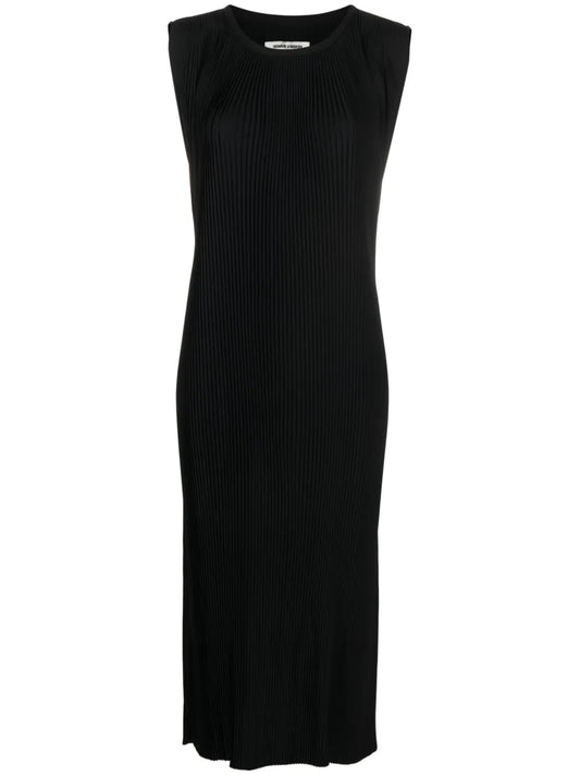 Pull Plissé-Crepe Midi Dress