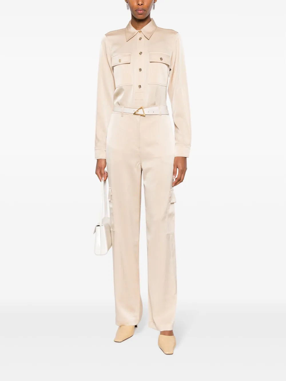 Long-Sleeve Satin-Finish Shirt