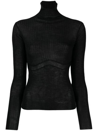 Logo-Embossed Ribbed-Knit Top
