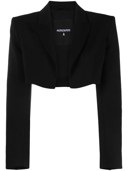 Cropped Crepe Blazer