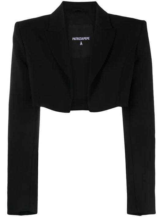 Cropped Crepe Blazer