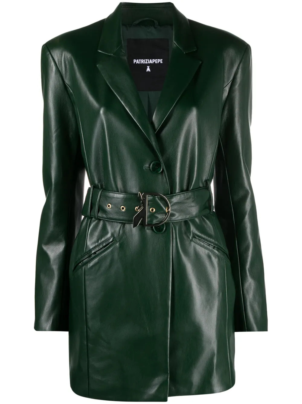 Belted Coated Single-Breasted Blazer