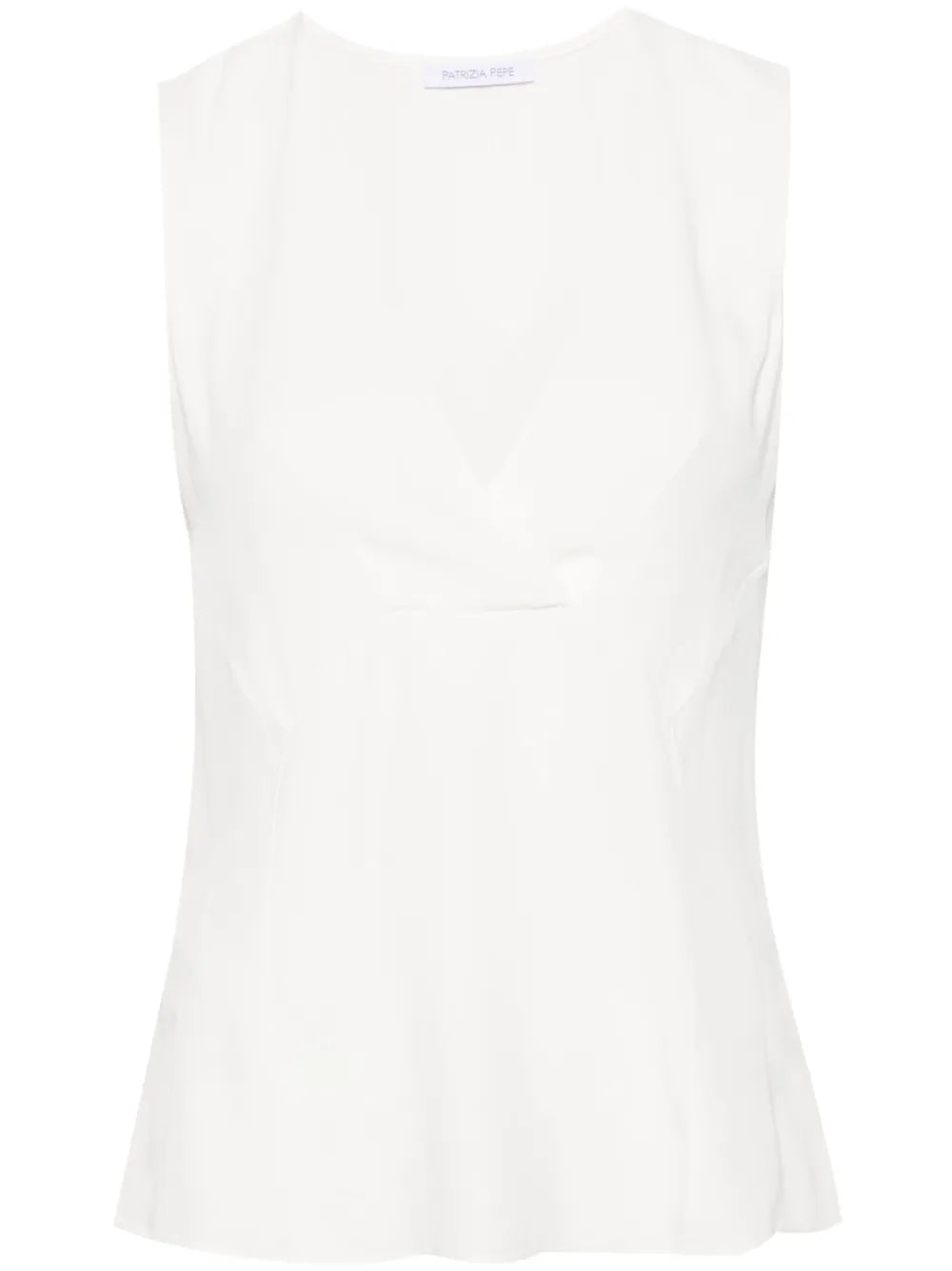 V-Neck Crepe Blouse