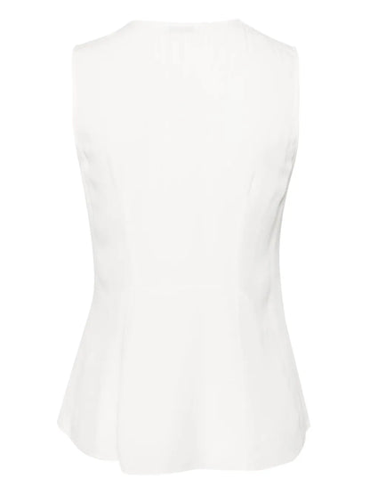 V-Neck Crepe Blouse