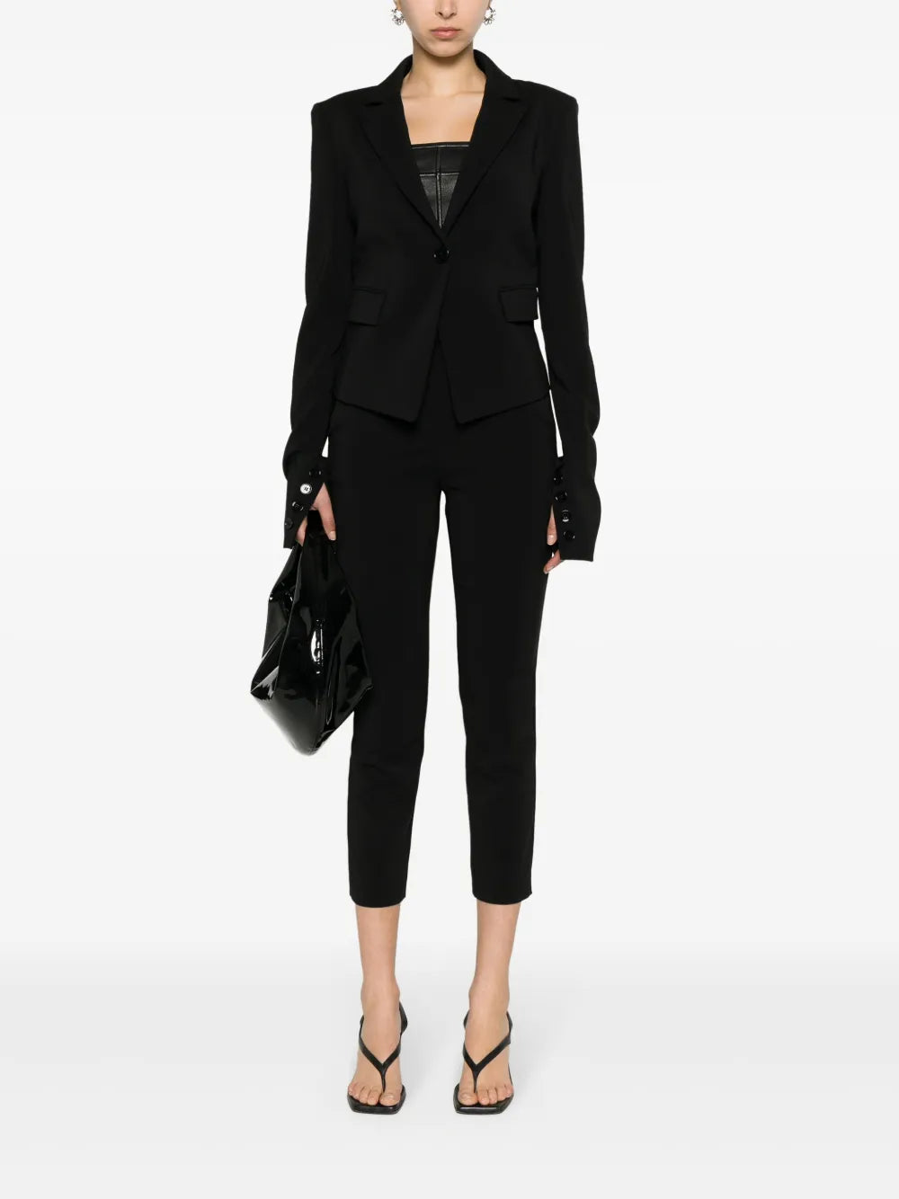 Mid-Rise Slim Trousers