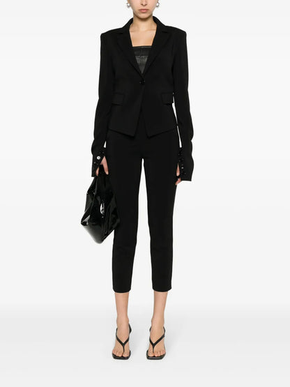 Mid-Rise Slim Trousers