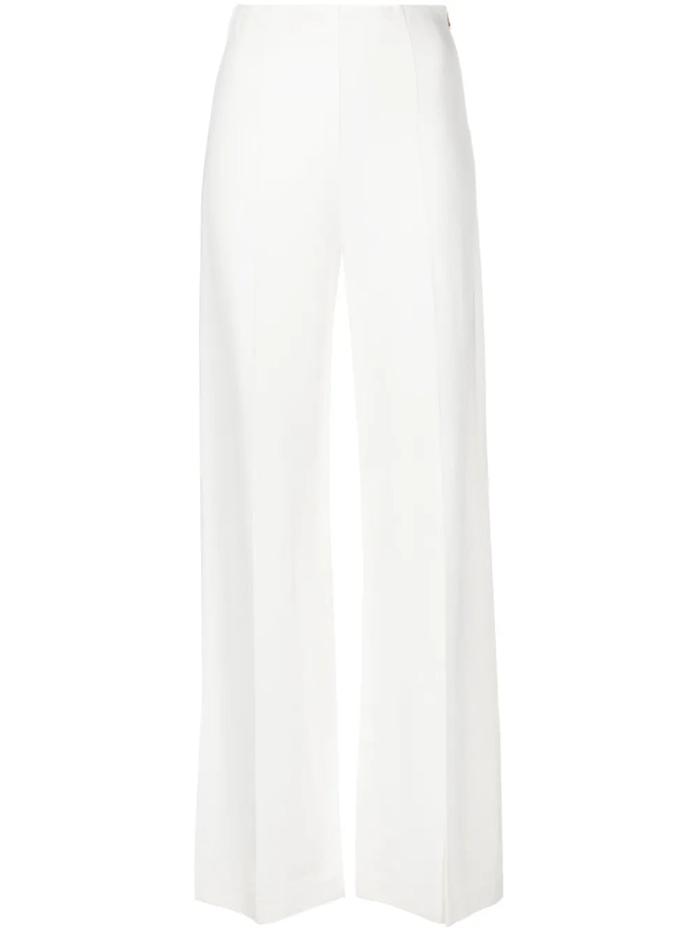 Dart-Detail Textured Palazzo Pants
