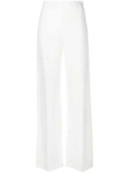 Dart-Detail Textured Palazzo Pants
