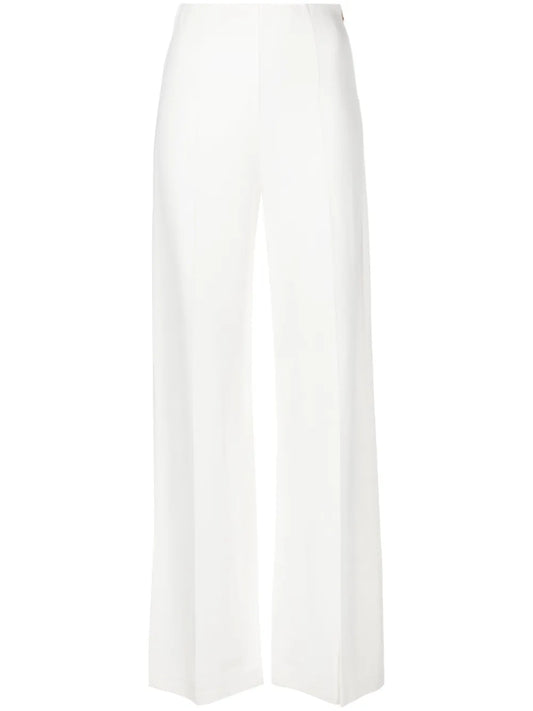 Dart-Detail Textured Palazzo Pants