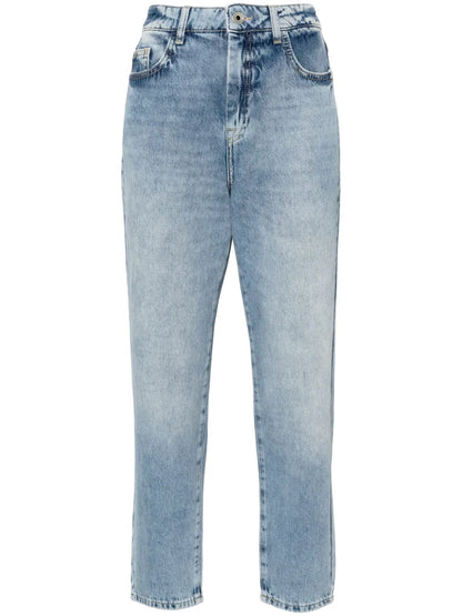 High-Rise Cotton Jeans