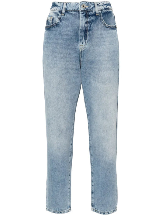 High-Rise Cotton Jeans
