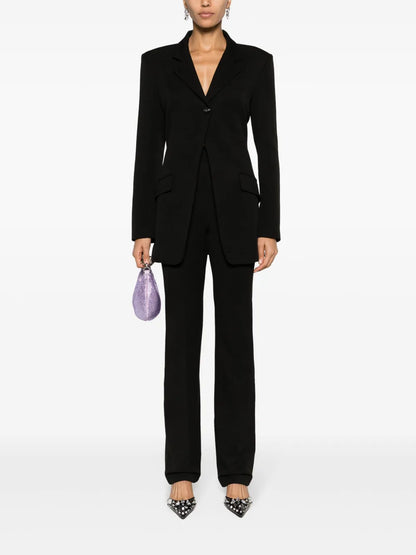 High-Waisted Slim Trousers