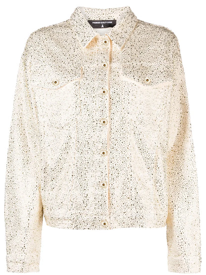 Crystal-Embellished Denim Jacket