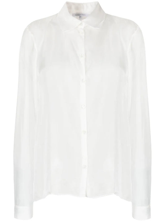 Semi-Sheer Silk Blouse
