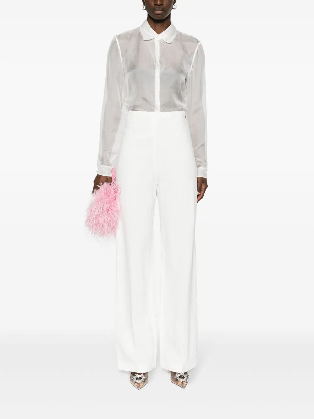 Semi-Sheer Silk Blouse