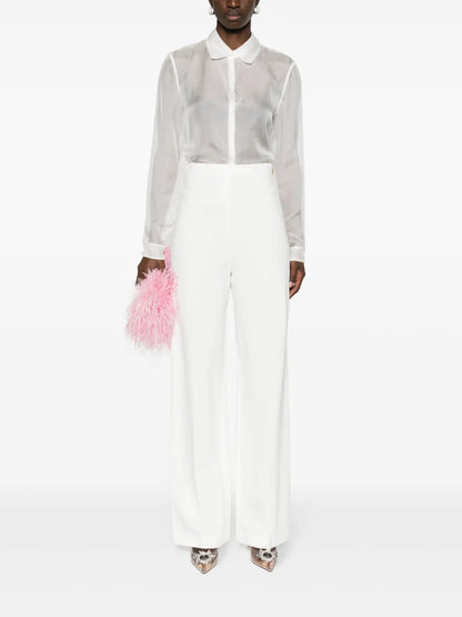 Semi-Sheer Silk Blouse