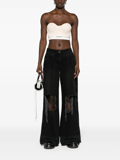 Logo-Patch Tailored Bustier Top