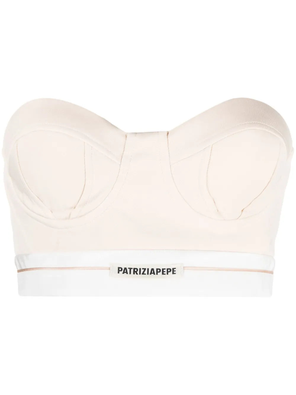 Logo-Patch Tailored Bustier Top