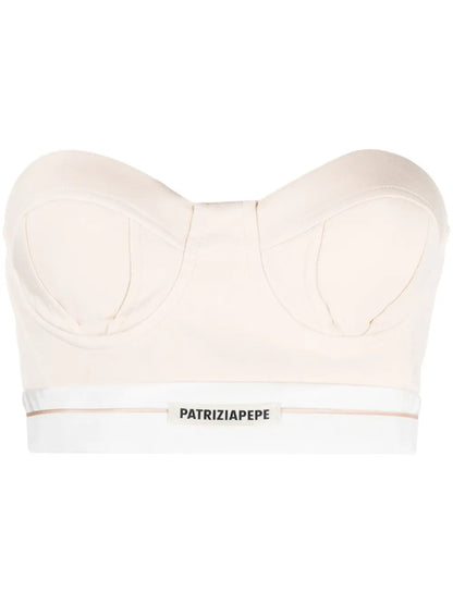 Logo-Patch Tailored Bustier Top