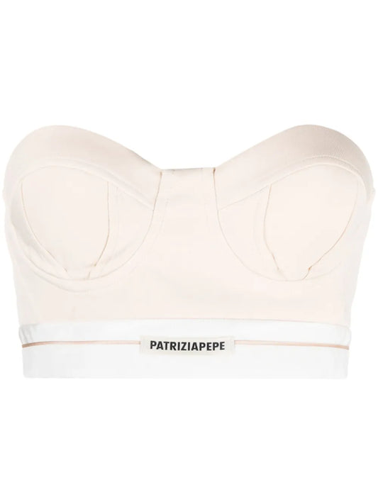 Logo-Patch Tailored Bustier Top