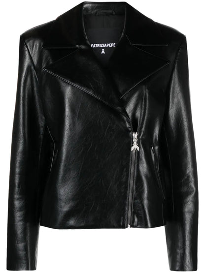 Faux-Leather Biker Jacket