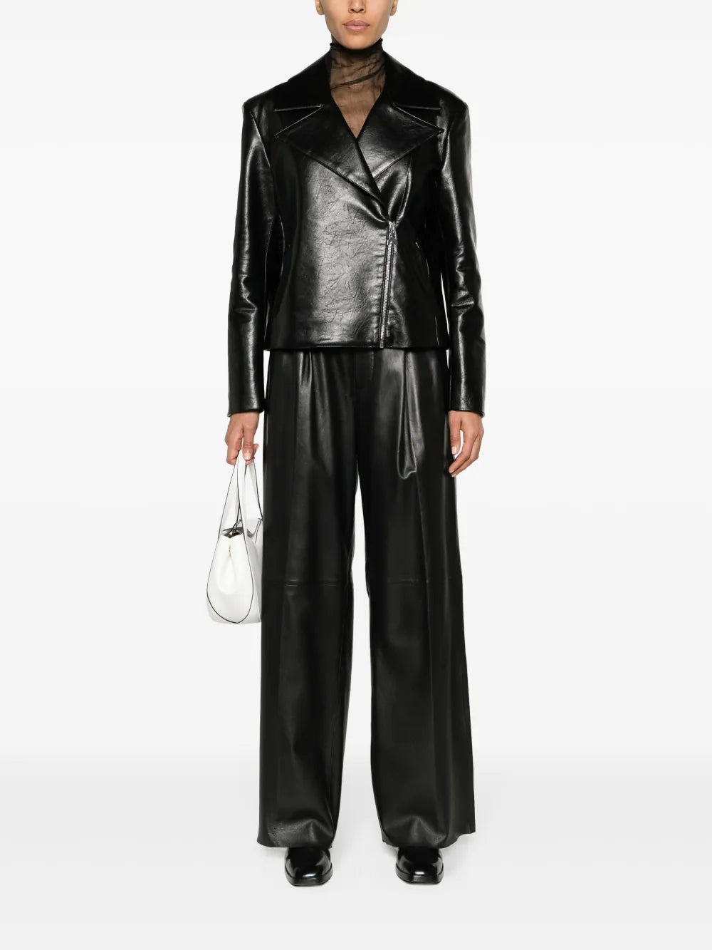 Faux-Leather Biker Jacket