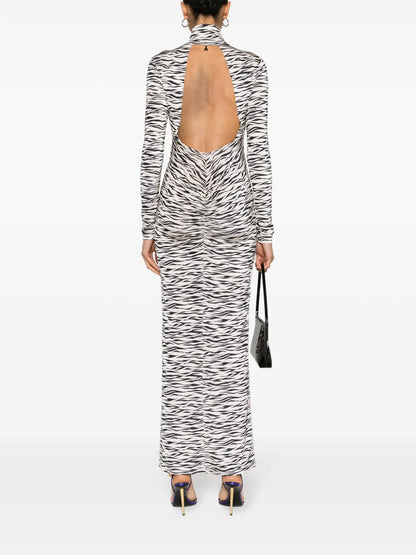 Open Back Long Fitted Dress