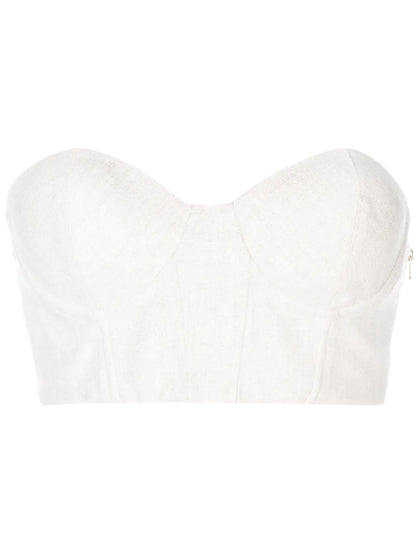 Metallic Threading Bustier-Style Top