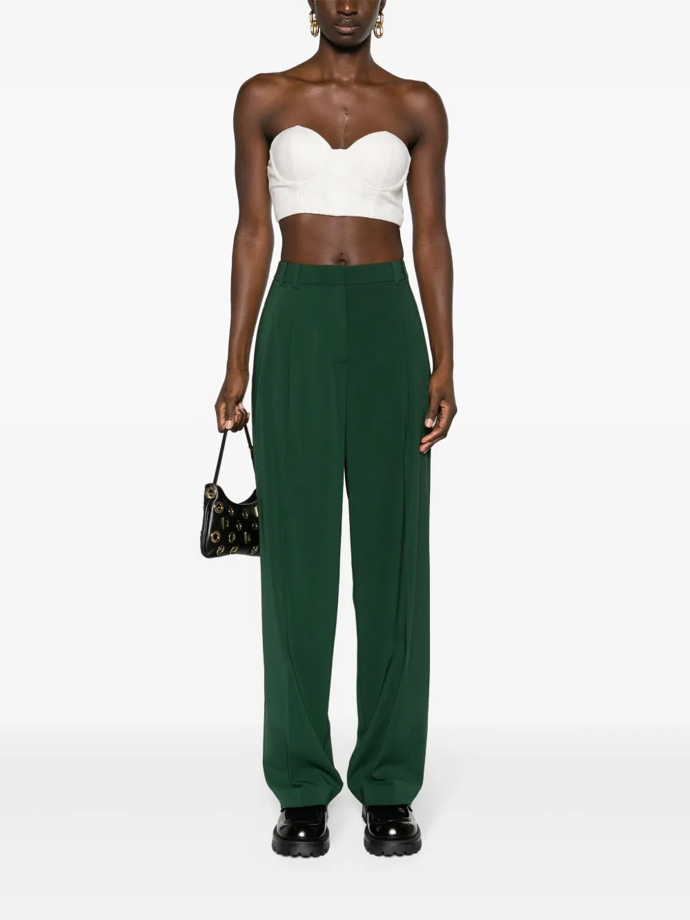 Metallic Threading Bustier-Style Top