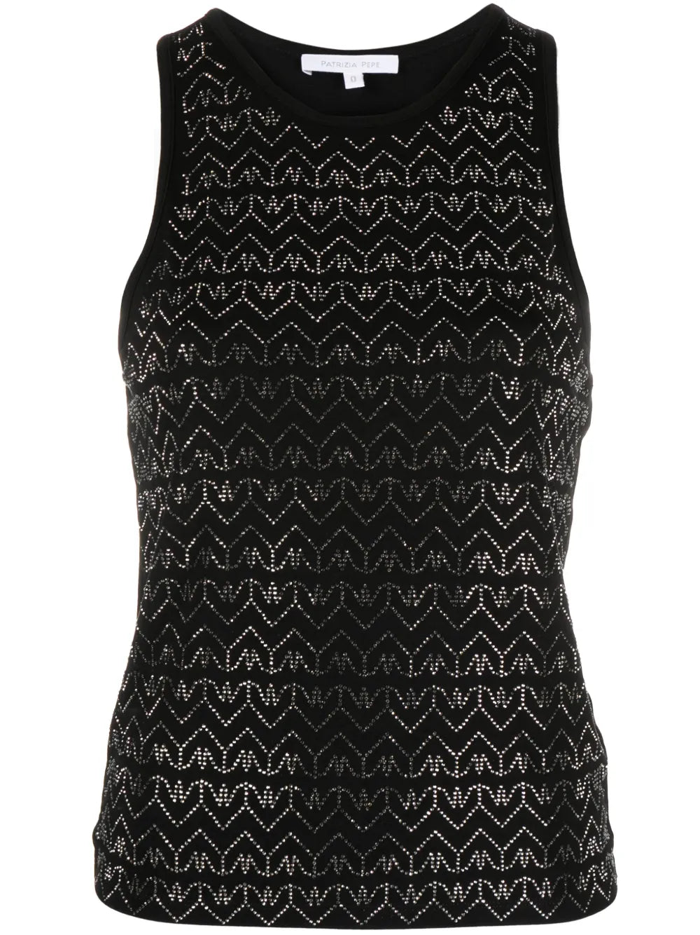 Fly-Monogram Crystal-Embellished Tank Top