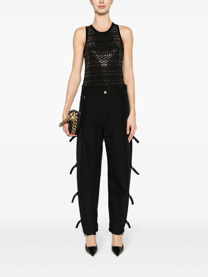 Fly-Monogram Crystal-Embellished Tank Top