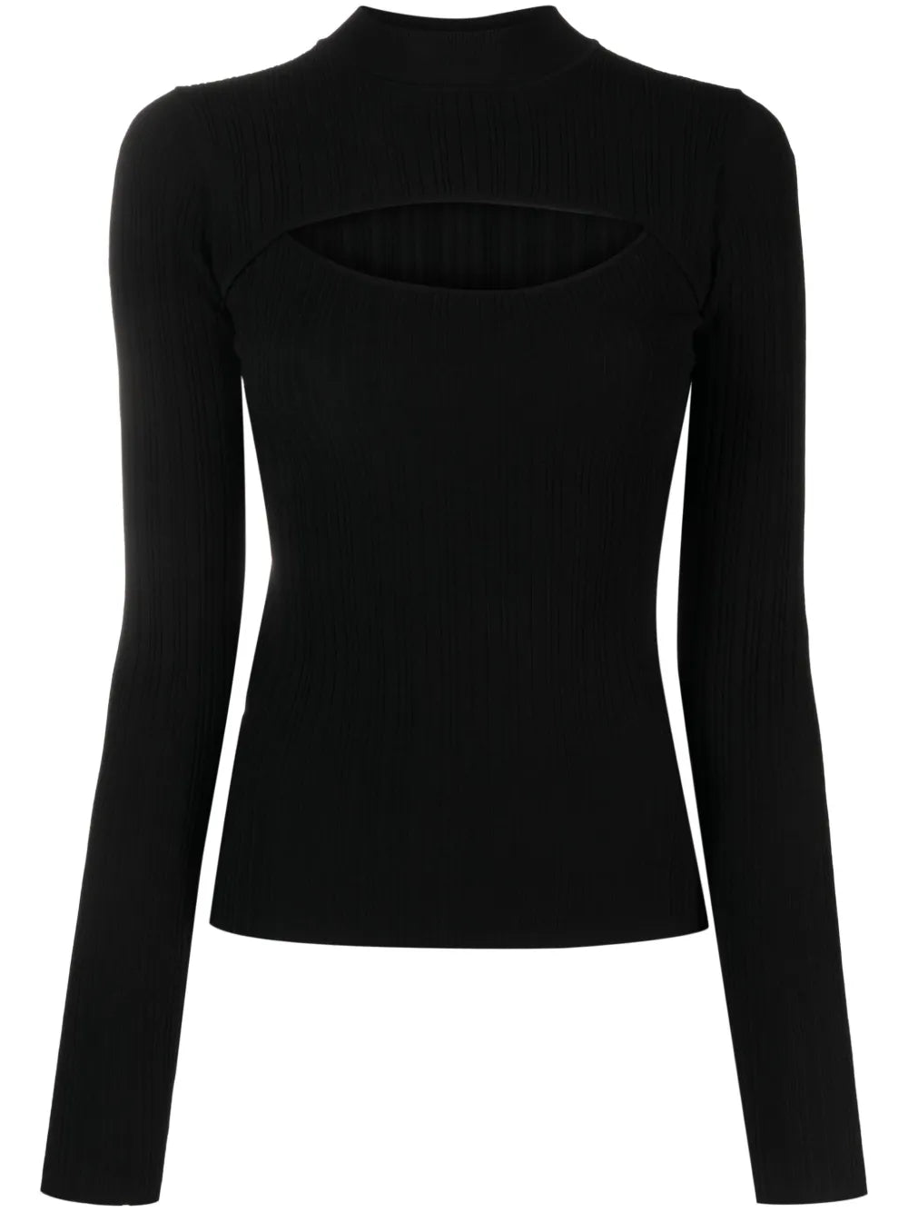 Cut-Out Ribbed-Knit Jumper