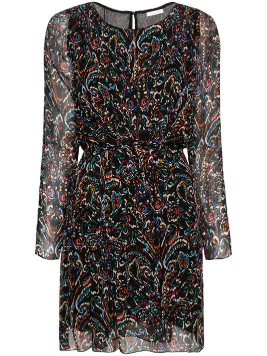 Paisley-Soul Georgette Minidress