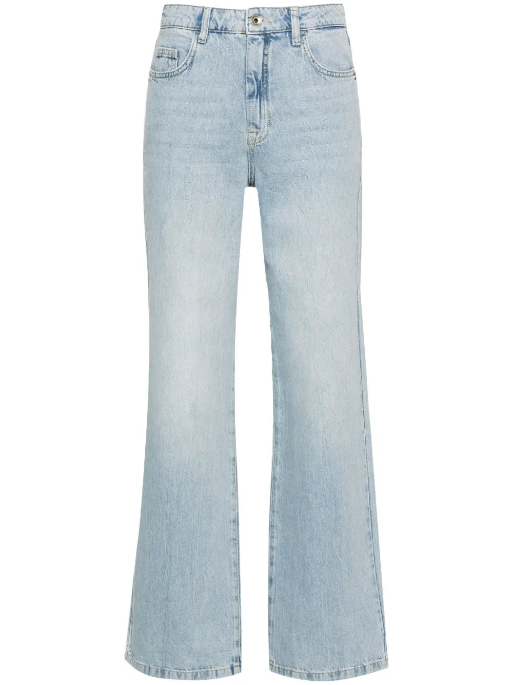 Light-Wash Straight-Leg Jeans