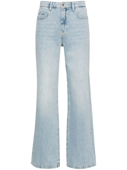 Light-Wash Straight-Leg Jeans
