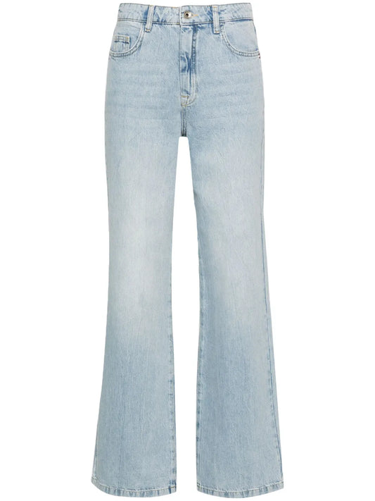 Light-Wash Straight-Leg Jeans