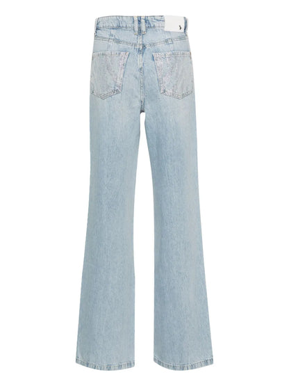 Light-Wash Straight-Leg Jeans